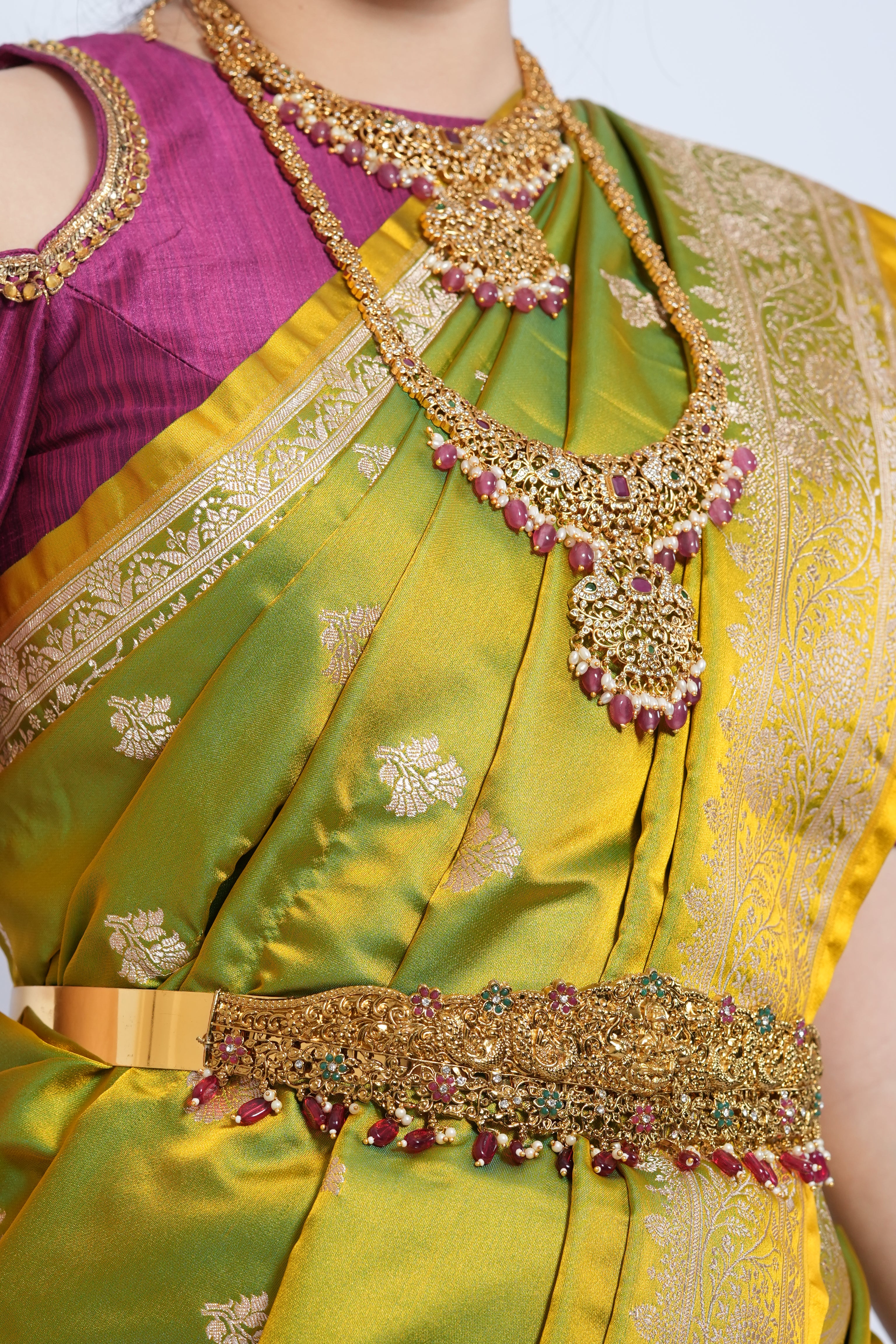 Long necklace bridal jewellery