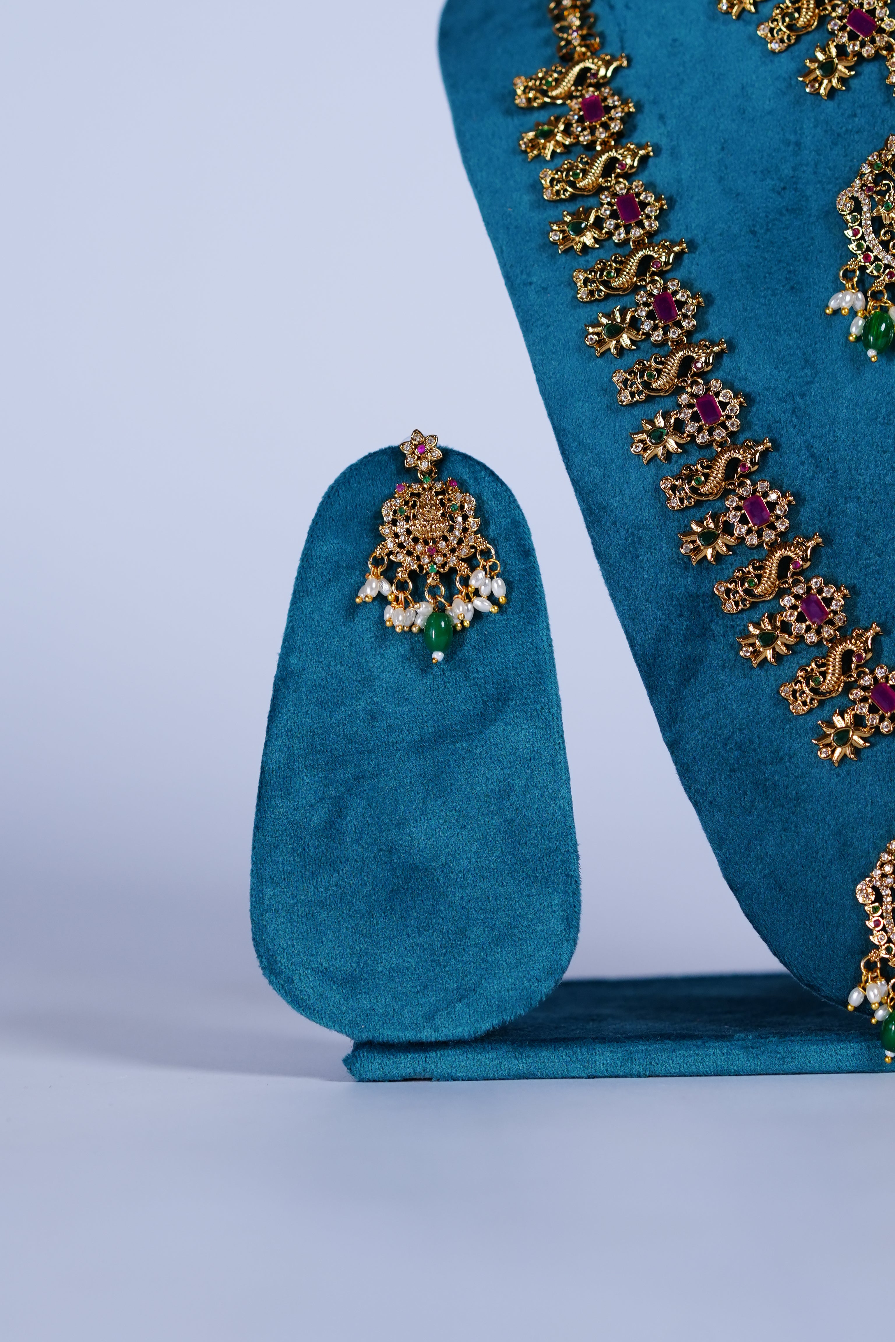 necklace set with ear rings for women